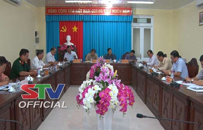 Ban Thường vụ Huyện ủy Trần Đề họp đánh giá tình hình tháng 4/2018