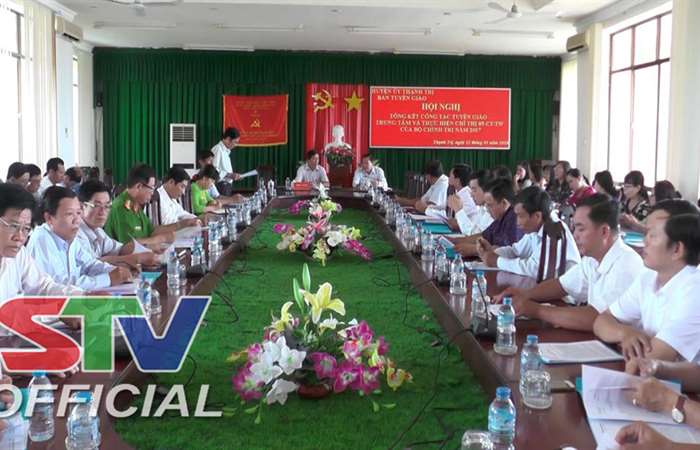 Ban Tuyên giáo Huyện ủy Thạnh Trị tổng kết năm 2017