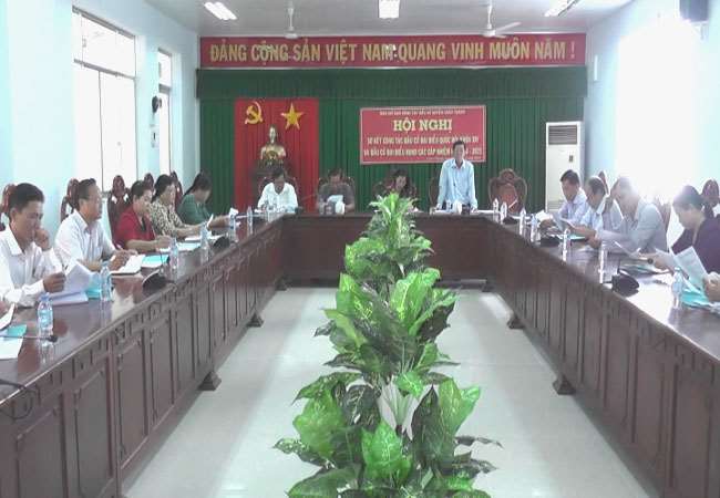 Ban Chỉ đạo công tác bầu cử huyện Châu Thành sơ kết công tác bầu cử 