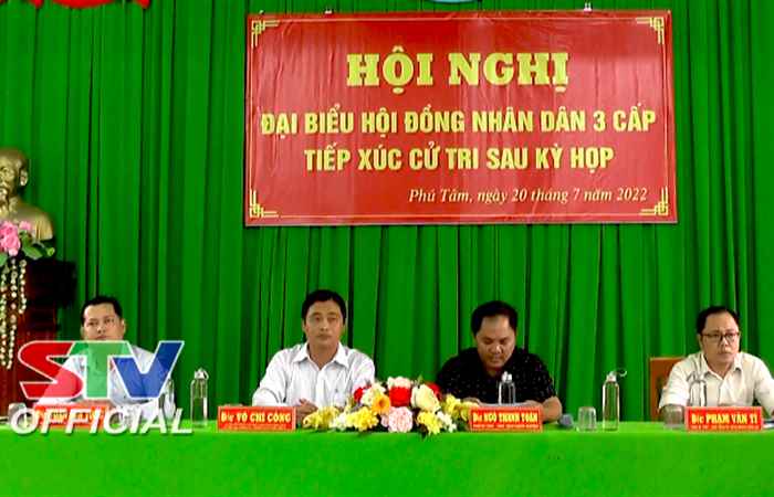 Châu Thành: Đại biểu HĐND các cấp tiếp xúc cử tri xã Phú Tâm và Phú Tân