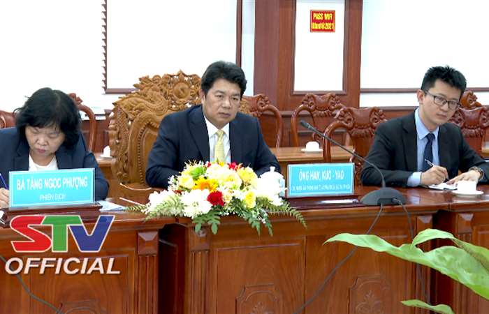Chủ nhiệm Văn phòng Kinh tế và Văn hóa Đài Bắc tại TP. HCM đến trao đổi thông tin, thắt chặt hợp tác giao lưu với tỉnh Sóc Trăng 