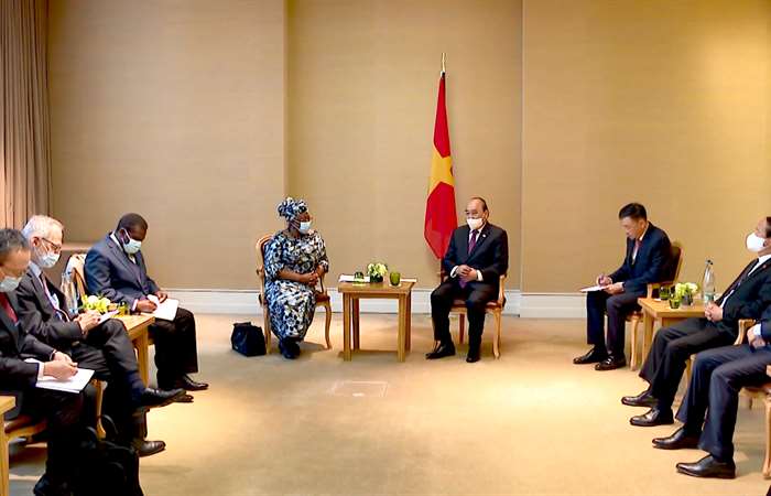 Chủ tịch nước Nguyễn Xuân Phúc tiếp Tổng Giám đốc Tổ chức Thương mại Thế giới