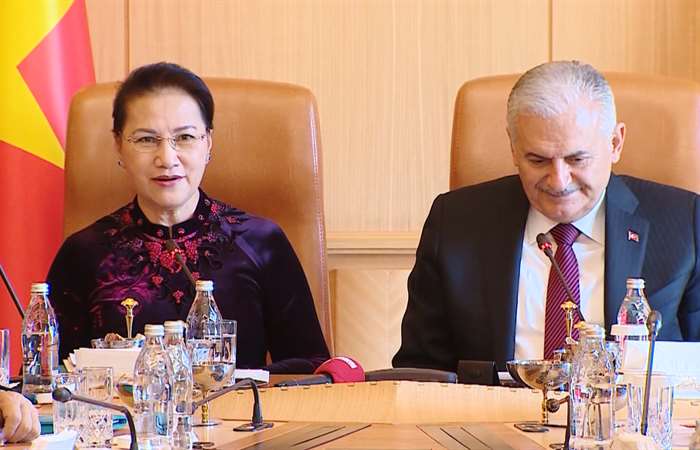 Chủ tịch Quốc hội Nguyễn Thị Kim Ngân hội đàm với Chủ tịch Quốc hội Thổ Nhĩ Kỳ
