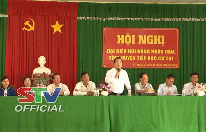 Chủ tịch UBND tỉnh tiếp xúc cử tri thị trấn Trần Đề.