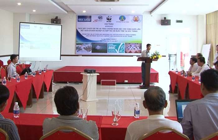Chứng nhận đạt chuẩn chất lượng quốc tế ASC về nuôi trồng thủy sản cho HTX tôm Hòa Nghĩa.