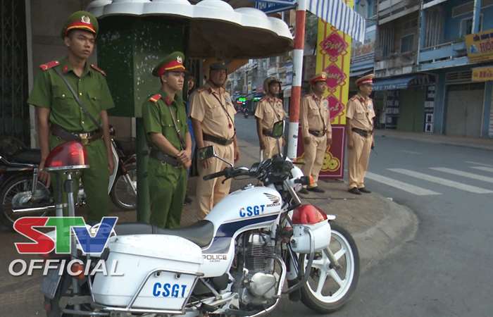 Công an thành phố Sóc Trăng đảm bảo trật tự an toàn giao thông dịp Tết Nguyên đán