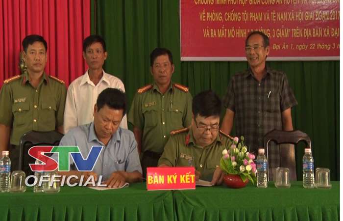 Công an và Hội Nông dân huyện Cù Lao Dung ký kết chương trình phối hợp phòng, chống tội phạm giai đoạn 2017 – 2021