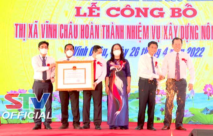 Công bố Quyết định công nhận thị xã Vĩnh Châu hoàn thành nhiệm vụ xây dựng Nông thôn mới