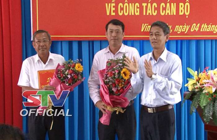 Công bố quyết định của Ban Thường vụ Tỉnh ủy về công tác cán bộ tại Thị xã Vĩnh Châu.