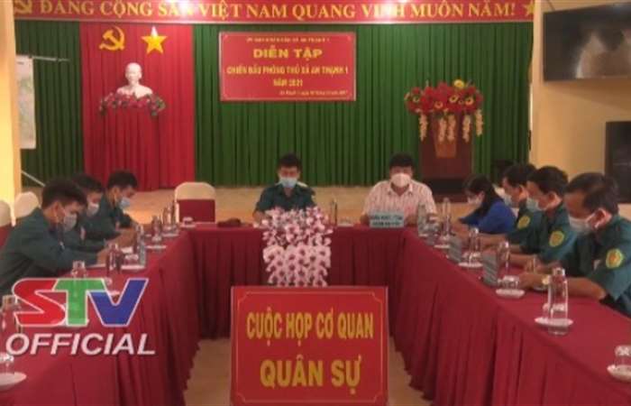 Cù Lao Dung: Diễn tập Khu vực phòng thủ xã An Thạnh Nhất