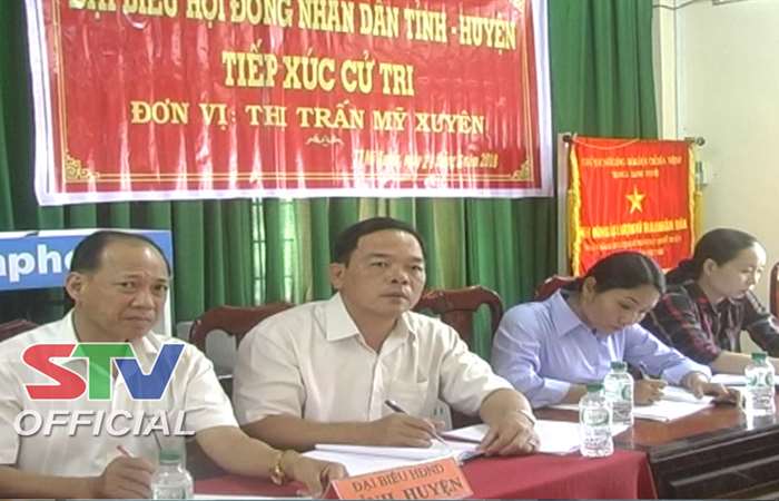Đại biểu HĐND các cấp tỉnh Sóc Trăng có buổi tiếp xúc cử tri thị trấn Mỹ Xuyên, huyện Mỹ Xuyên và ghi nhận nhiều ý kiến của người dân.