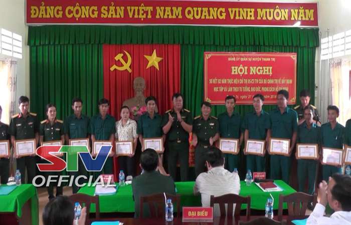 Đảng ủy Ban Chỉ huy Quân sự huyện Thạnh Trị sơ kết 2 năm thực hiện Chỉ thị 05