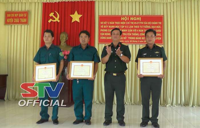 Đảng ủy Quân sự huyện Châu Thành sơ kết 2 năm thực hiện Chỉ thị 05 của Bộ Chính trị.