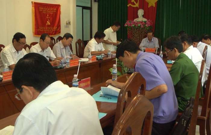 Đoàn công tác của Ban Thường vụ Tỉnh ủy Sóc Trăng làm việc tại huyện Kế Sách.