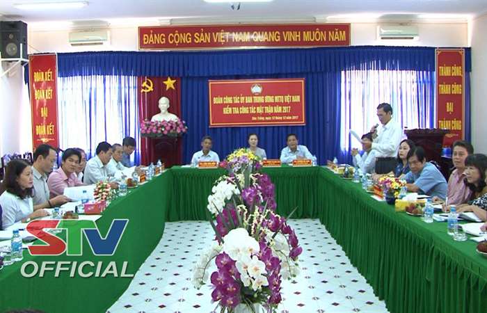 Đoàn công tác của Ủy ban Trung ương MTTQ Việt Nam làm việc tại Sóc Trăng