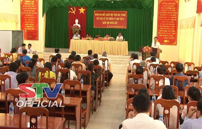 Đoàn đại biểu Quốc hội Sóc Trăng tiếp xúc cử tri tại thị trấn Huỳnh Hữu Nghĩa, huyện Mỹ Tú