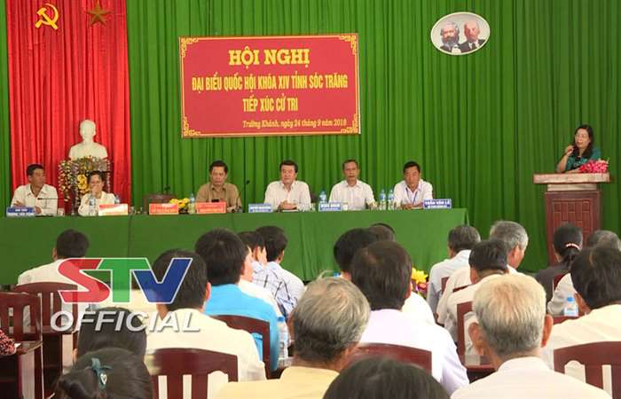 Đoàn đại biểu Quốc hội Sóc Trăng tiếp xúc cử tri xã Trường Khánh, huyện Long Phú