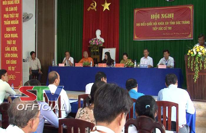 Đoàn đại biểu Quốc hội tỉnh Sóc Trăng tiếp xúc cử tri xã Tân Thạnh, huyện Long Phú