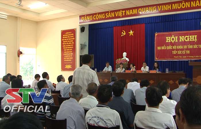  Đoàn đại biểu Quốc hội tỉnh Sóc Trăng  tiếp xúc cử tri xã Thạnh Tân, huyện Thạnh Trị
