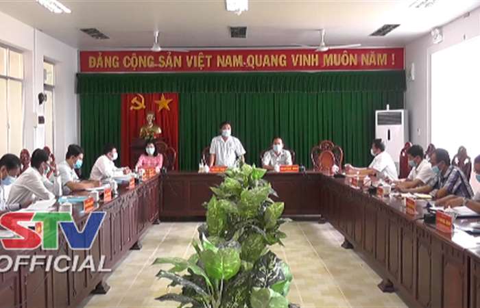 Đoàn kiểm tra công tác bầu cử của tỉnh làm việc tại huyện Châu Thành