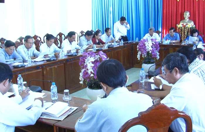 Đoàn kiểm tra của Ban Nội chính Tỉnh ủy làm việc tại Vĩnh Châu