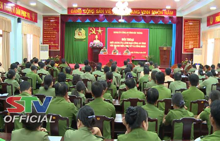 Đối thoại giữa Đảng ủy, lãnh đạo Công an tỉnh với các tổ chức đoàn thể