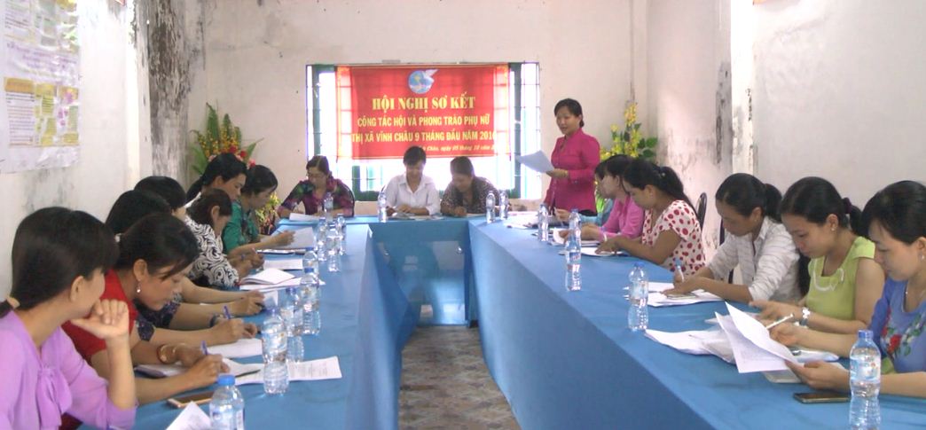 Hội LHPN thị xã Vĩnh Châu sơ kết công tác 9 tháng năm 2016.