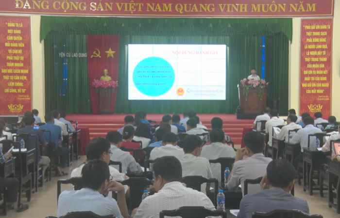 Cù Lao Dung tập huấn công tác kiểm tra, đánh giá cán bộ, công chức cấp xã 