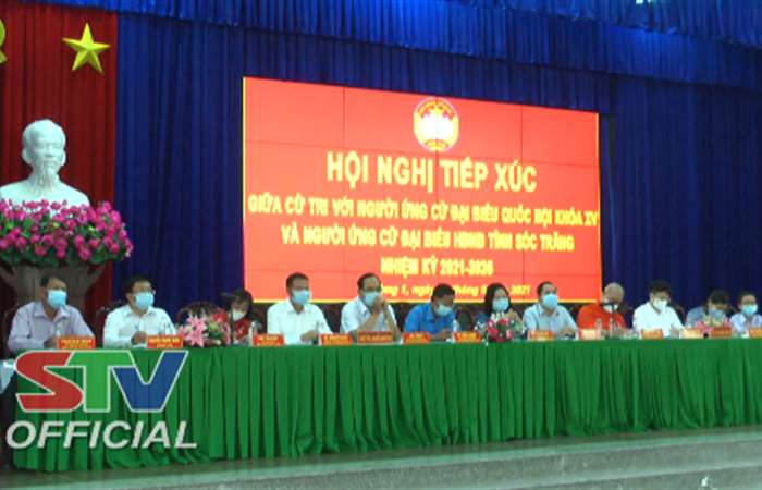 Hội nghị tiếp xúc cử tri với người ứng cử ĐBQH và HĐND tỉnh tại thị xã Vĩnh Châu