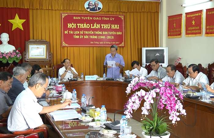 Hội thảo đề tài lịch sử truyền thống Ban Tuyên giáo Tỉnh ủy Sóc Trăng 1948-2013.