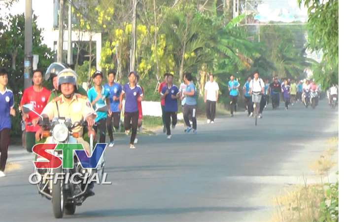 Huyện Thạnh Trị tổ chức ngày chạy Olympic vì sức khỏe toàn dân 