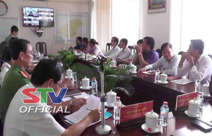 Huyện ủy Thạnh Trị hội nghị trực tuyến góp ý phương án tổ chức nhân sự