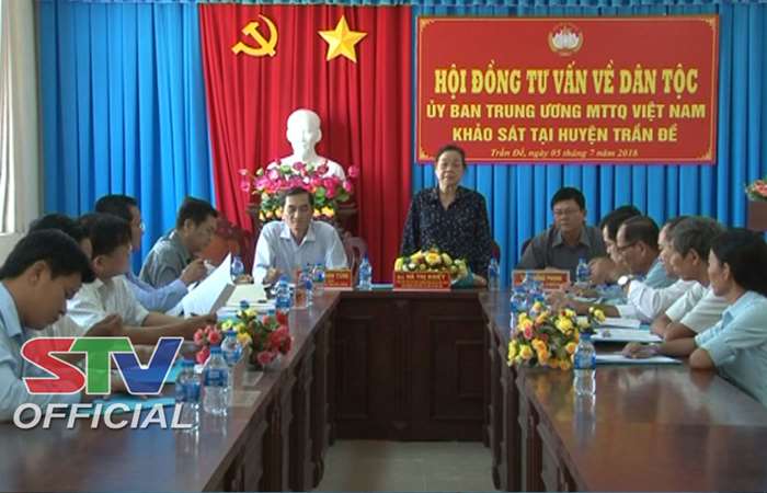 Khảo sát công tác dân tộc thiểu số tại  huyện Trần Đề
