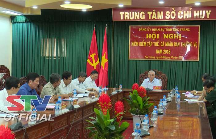 Ban Thường vụ Đảng ủy Quân sự tỉnh Sóc Trăng tổ chức kiểm điểm năm 2018