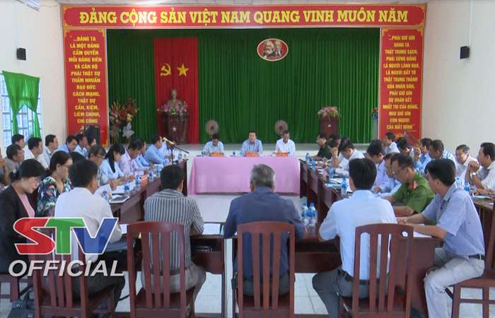 Lãnh đạo huyện Long Phú kiểm tra công tác xây dựng Nông thôn mới xã Long Đức