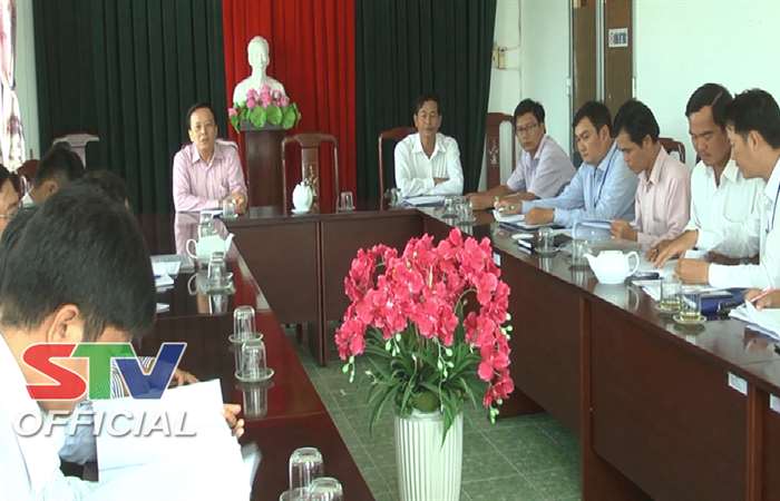 Vĩnh Châu: UBND Thị xã làm việc với Ban quản lý dự án 2 về dự án Công trình nâng cấp cơ sở hạ tầng nuôi thủy sản 