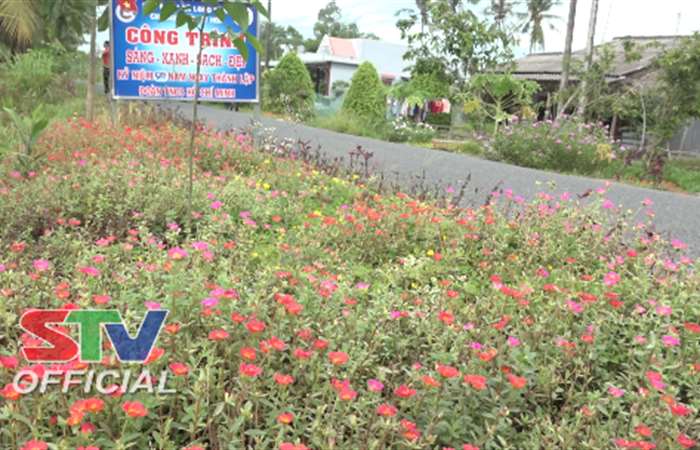 Xã Long Bình, thị xã Ngã năm  phấn đấu được công nhận xã Nông thôn mới nâng cao vào cuối năm nay  