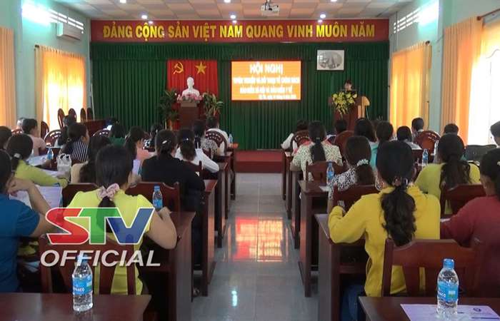 Mỹ Tú tuyên truyền, đối thoại về chính sách BHXH, BHYT cho cán bộ, hội viên phụ nữ.