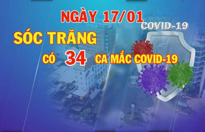 Ngày 17-1, Sóc Trăng có 34 ca mắc COVID-19 mới