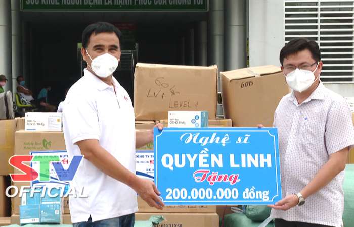 Nghệ sĩ Quyền Linh hỗ trợ huyện Châu Thành gần 1,2 tỷ đồng để phòng, chống dịch COVID-19