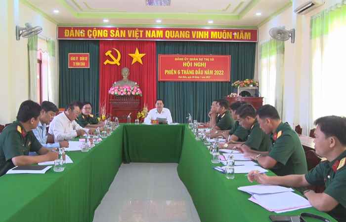 Đảng uỷ Quân sự Vĩnh Châu đề ra phương hướng, nhiệm vụ 6 tháng cuối năm 2022
