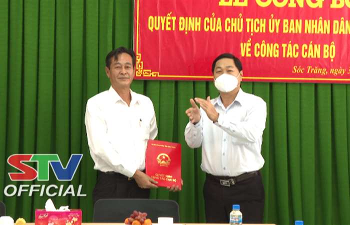 Ông Nguyễn Thu Thảo được bổ nhiệm giữ chức vụ Phó Giám đốc Sở Giao thông Vận tải tỉnh Sóc Trăng