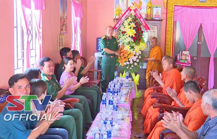 Quân khu 9: Thăm, chúc mừng Tết Chôl Chnăm Thmây năm 2019 tại Sóc Trăng