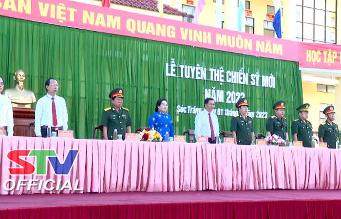 Sóc Trăng: Lễ tuyên thệ Chiến sĩ mới năm 2023