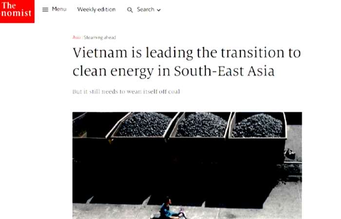 Tạp chí The Economist: Việt Nam dẫn đầu Đông Nam Á về chuyển đổi sang năng lượng sạch 
