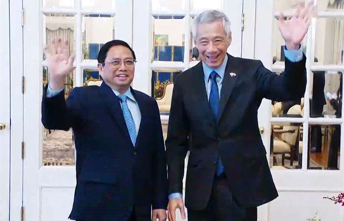 Thủ tướng Chính phủ Phạm Minh Chính hội đàm với Thủ tướng Singapore
