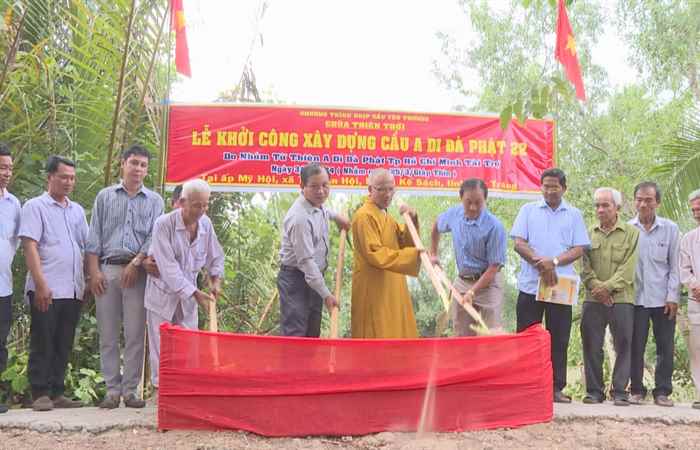 Kế Sách: Uỷ ban MTTQ Việt Nam khởi công xây dựng cầu giao thông nông thôn