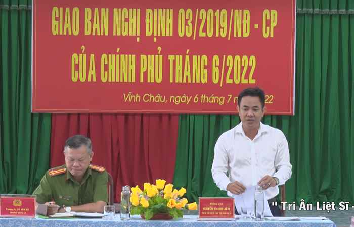 Thị xã Vĩnh Châu: Công an hội nghị giao ban Nghị định 03 của Chính phủ  
