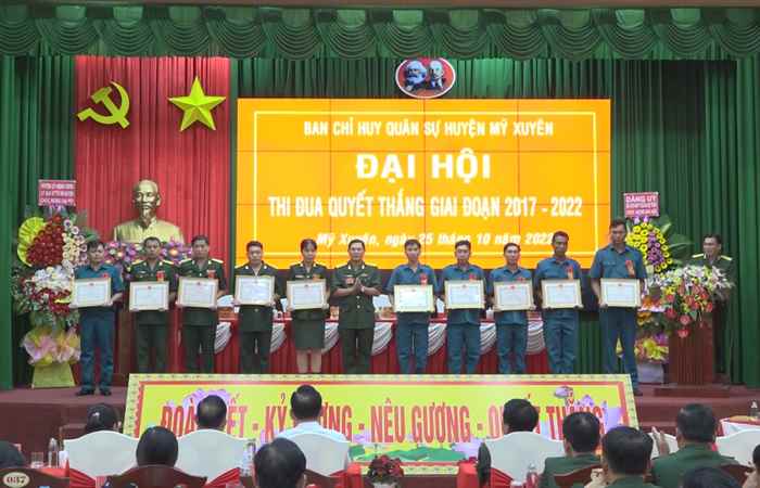 Đại hội Thi đua quyết thắng lực lượng vũ trang huyện Mỹ Xuyên giai đoạn 2017 - 2022