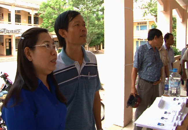 Trưởng Ban Dân vận Tỉnh ủy Sóc Trăng kiểm tra công tác chuẩn bị bầu cử tại huyện Châu Thành 